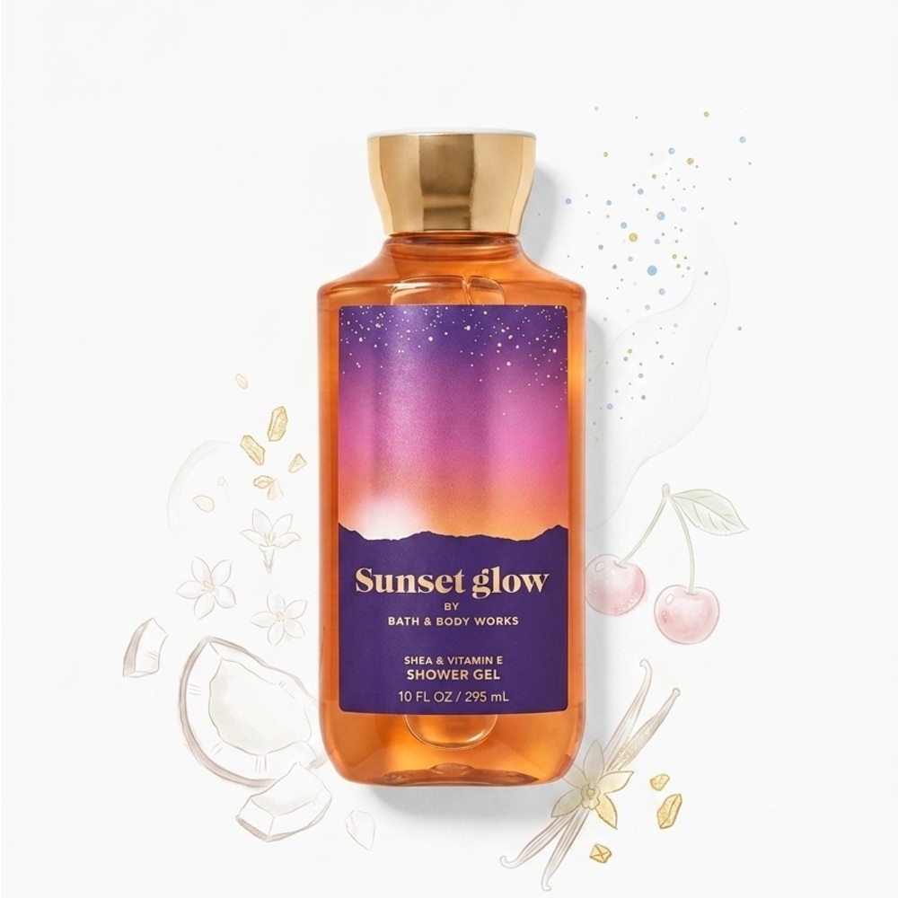 Bath & Body Works Sunset Glow Shower Gel - Orange & Purple